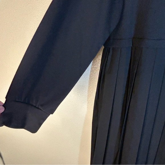 MOA MOA Plus Size 3X Black Long Sleeve Pleated-Skirt Fit & Flare Dress Knee NEW - Picture 9 of 12